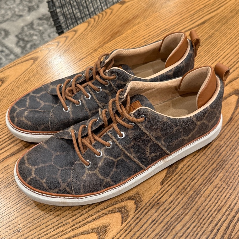 Harmony 783 Shoes Giraffe Print Leather Classic Walker Luxe Grounding Womens 10